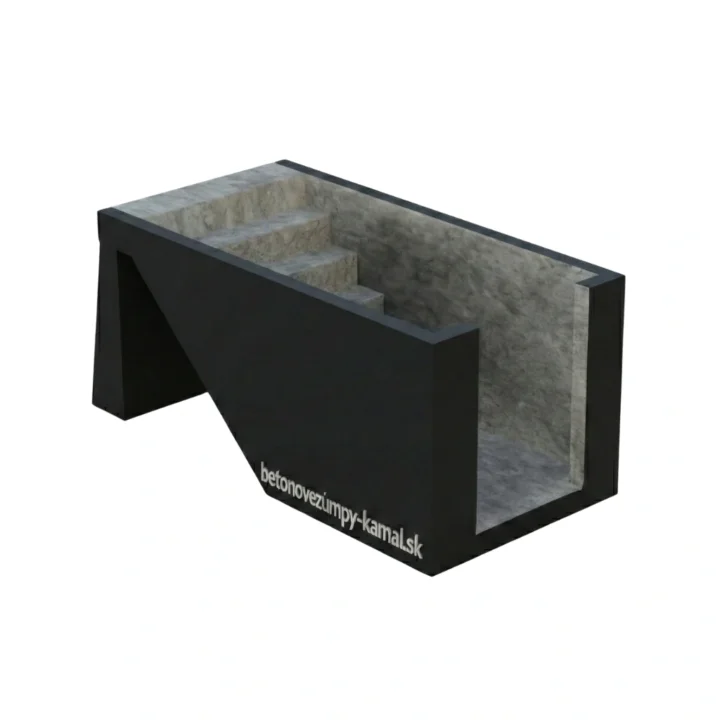 Schody do betónovej pivnice - priame