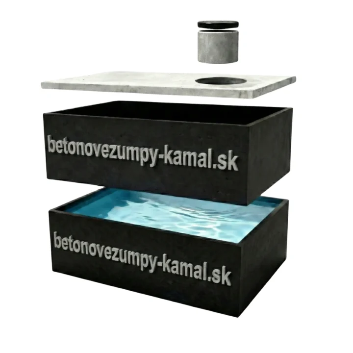 Jednokomorové nádrže 14m³ - skládané na sebe 7m³+7m³ – Obrázok 2