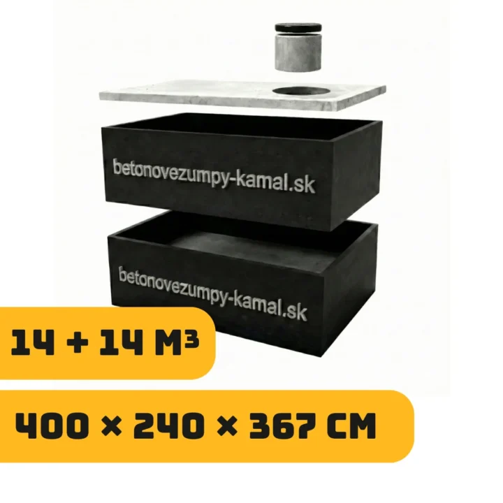 Jednokomorové spájané nádrže 14m³ –  spájané  7m³ + 7m³