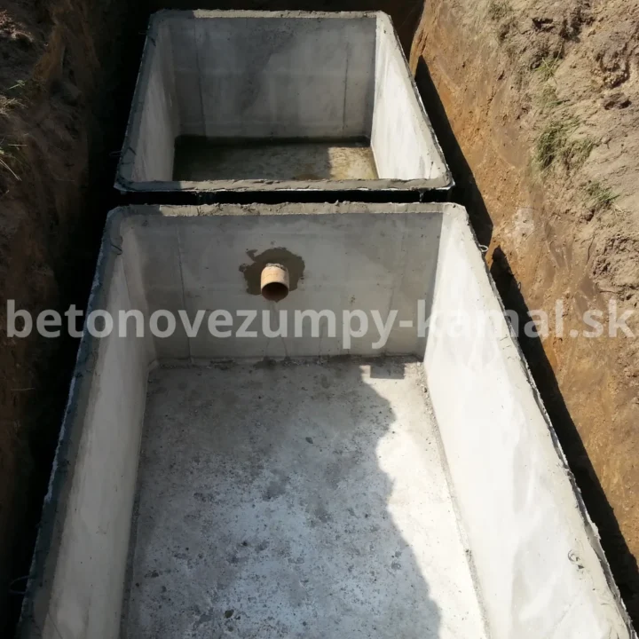 Viackomorová žumpa 24m³ - spojené vedľa seba 12m³+12m³ – Obrázok 7