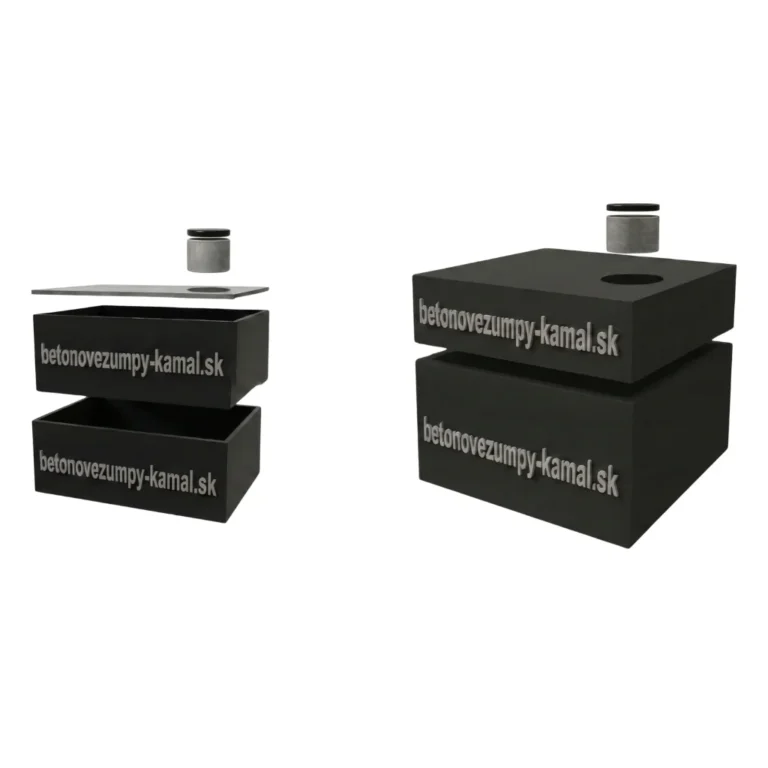 Schéma montáže Dvojdielna skladaná žumpa (spodný diel a nadstavba)
