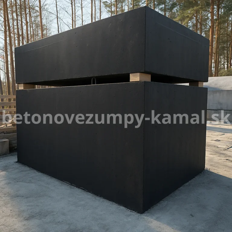 Vysoká betónová žumpa – vertikálne skladaný modulárny systém