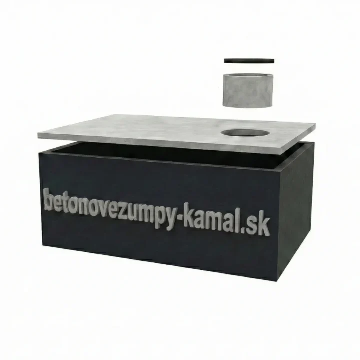 Jednokomorová monolitická nádrž na dažďovú vodu 4m³ (250x200x112cm) – Obrázok 3